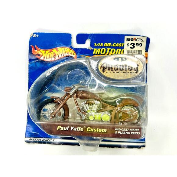 Hot Wheels Paul Yaffe Custom Prodigy 1:18 Scale Motorcycle 2001 Mattel NOS - Picture 1 of 3